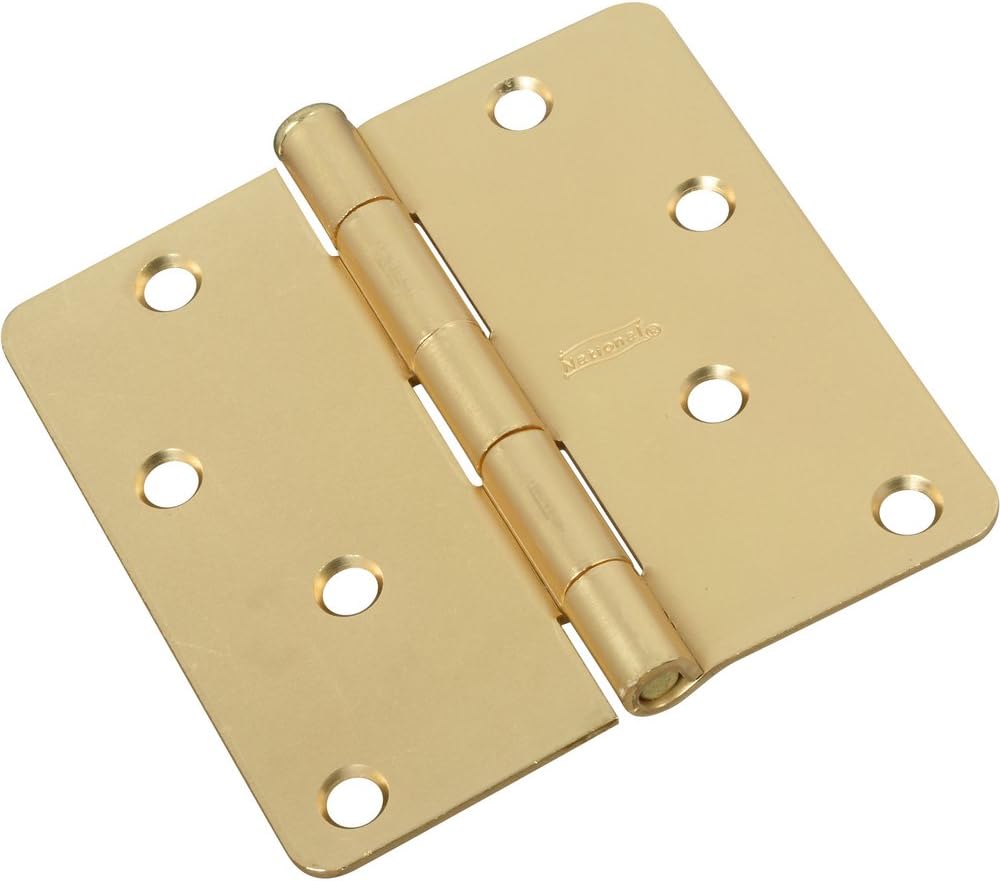 National Hardware N144-832 512RC Door Hinges in Brass , 4", piece