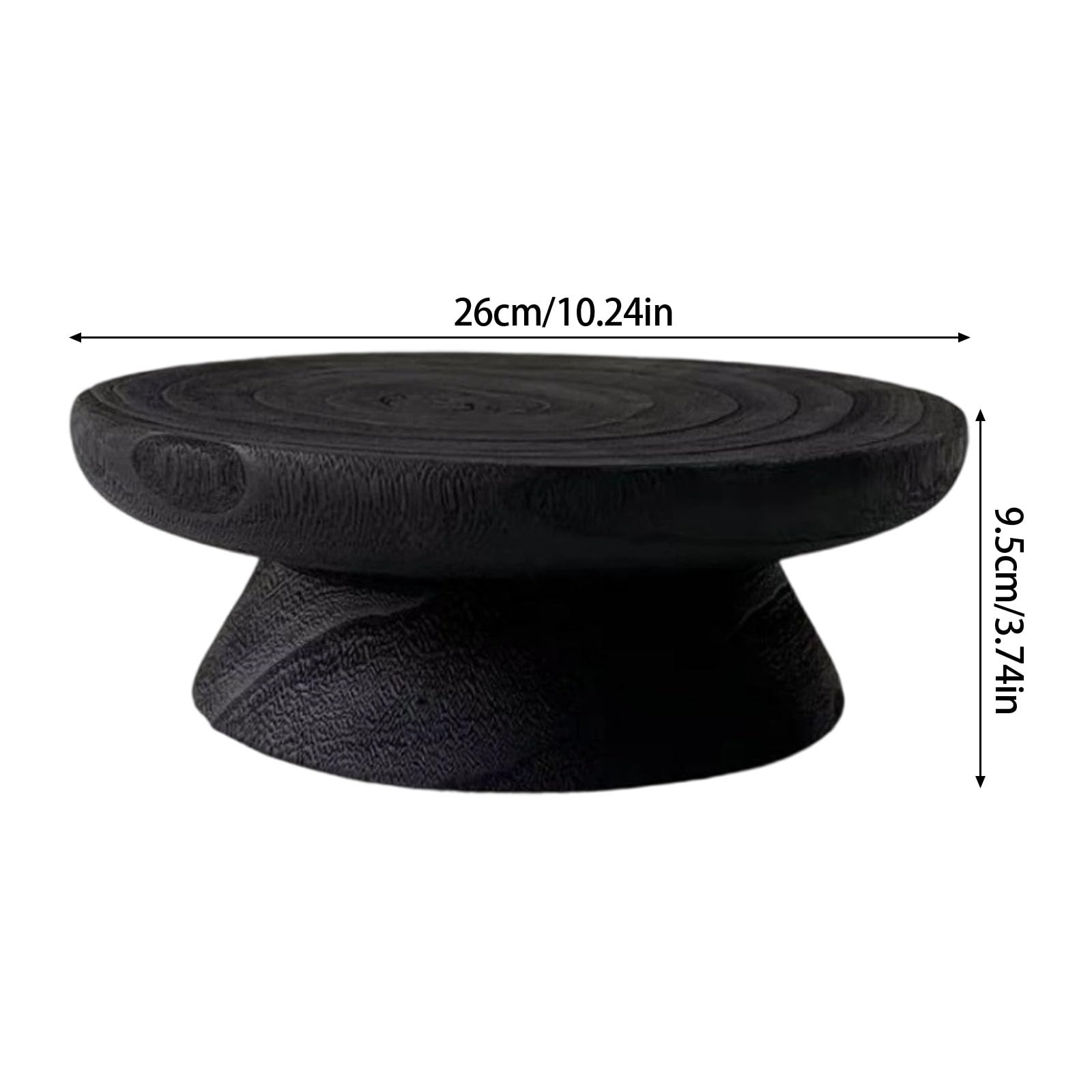 Soporte para cupcakes de madera para cumpleaños, bodas, decoraciones de vacaciones, plato de pastel con superficie texturizada natural, bandeja moderna para servir