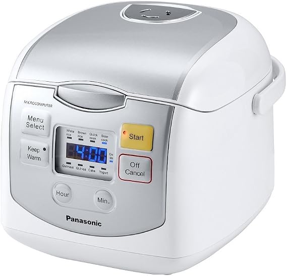 Panasonic SR-ZC075K 4-Cups (Uncooked) Rice Cooker & Multi-Cooker, White