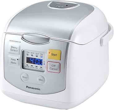 Panasonic SR-ZC075K 4-Cups (Uncooked) Rice Cooker & Multi-Cooker, White