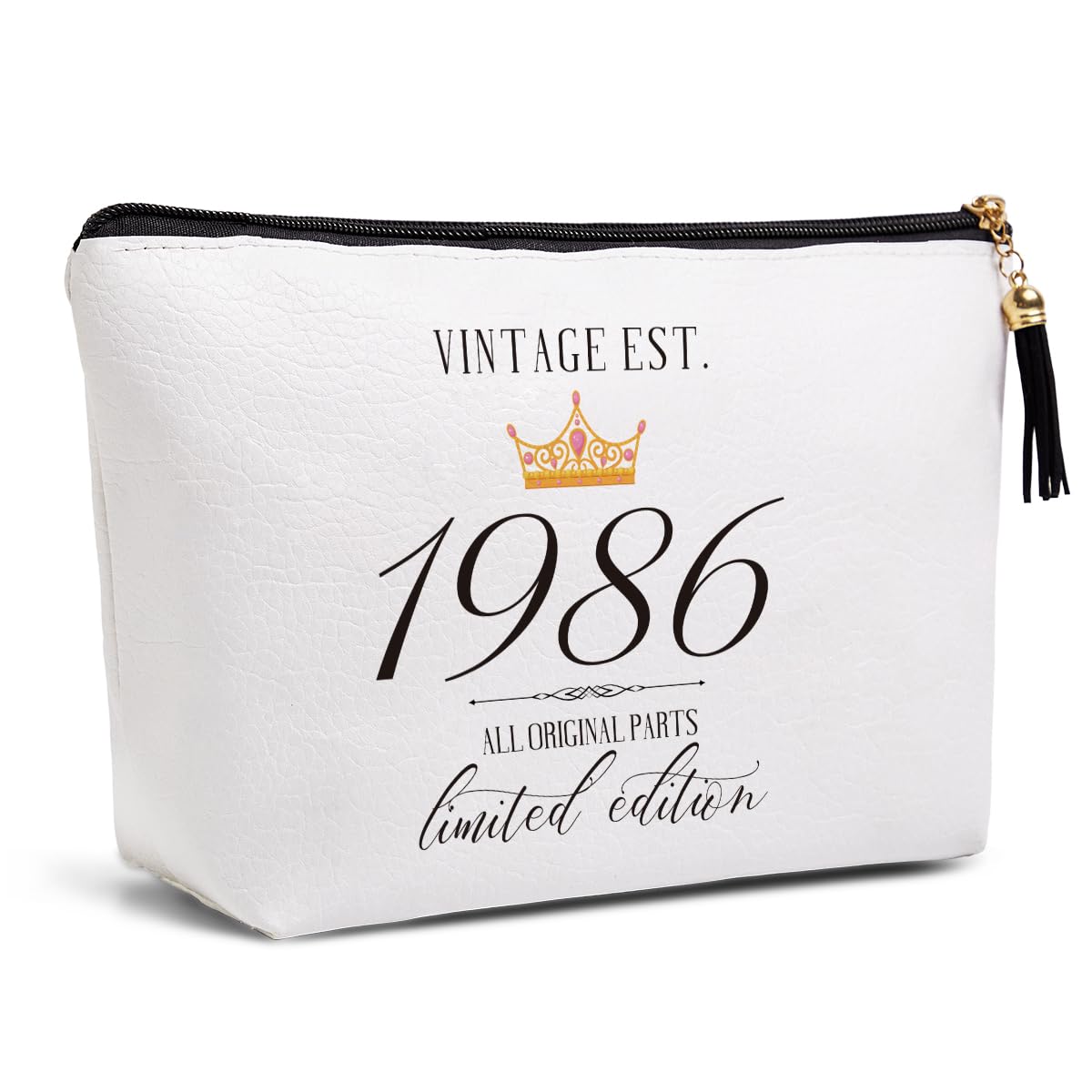 40th Birthday Gift is a Woman Friendship Best Gift Friend Birthday Gifts for Mom Wife Sister Aunt Funny Cosmetic Bag Travel Facility Bag Vintage Est