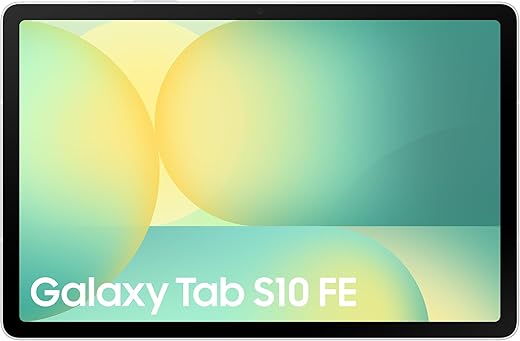 Samsung Galaxy S10 FE Android Tablet, Wifi, 128GB Storage, 8GB Memory, 10.9" Display, S Pen included, Long lasting Battery, Silver, 3 Year Samsung Extended Warranty (UK Version)