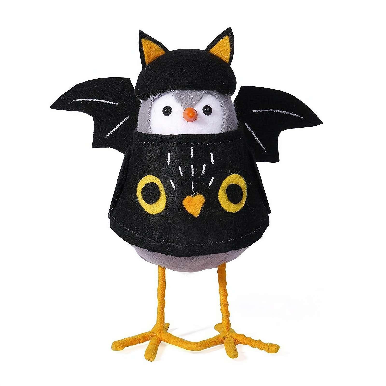 YiokiiHalloween Table Decorations Birds Featherly Friends Birds Figurine Halloween Standing Bird Statue, Handmade Birds Halloween Ornaments for Table Home Window Decor Indoor Outdoor