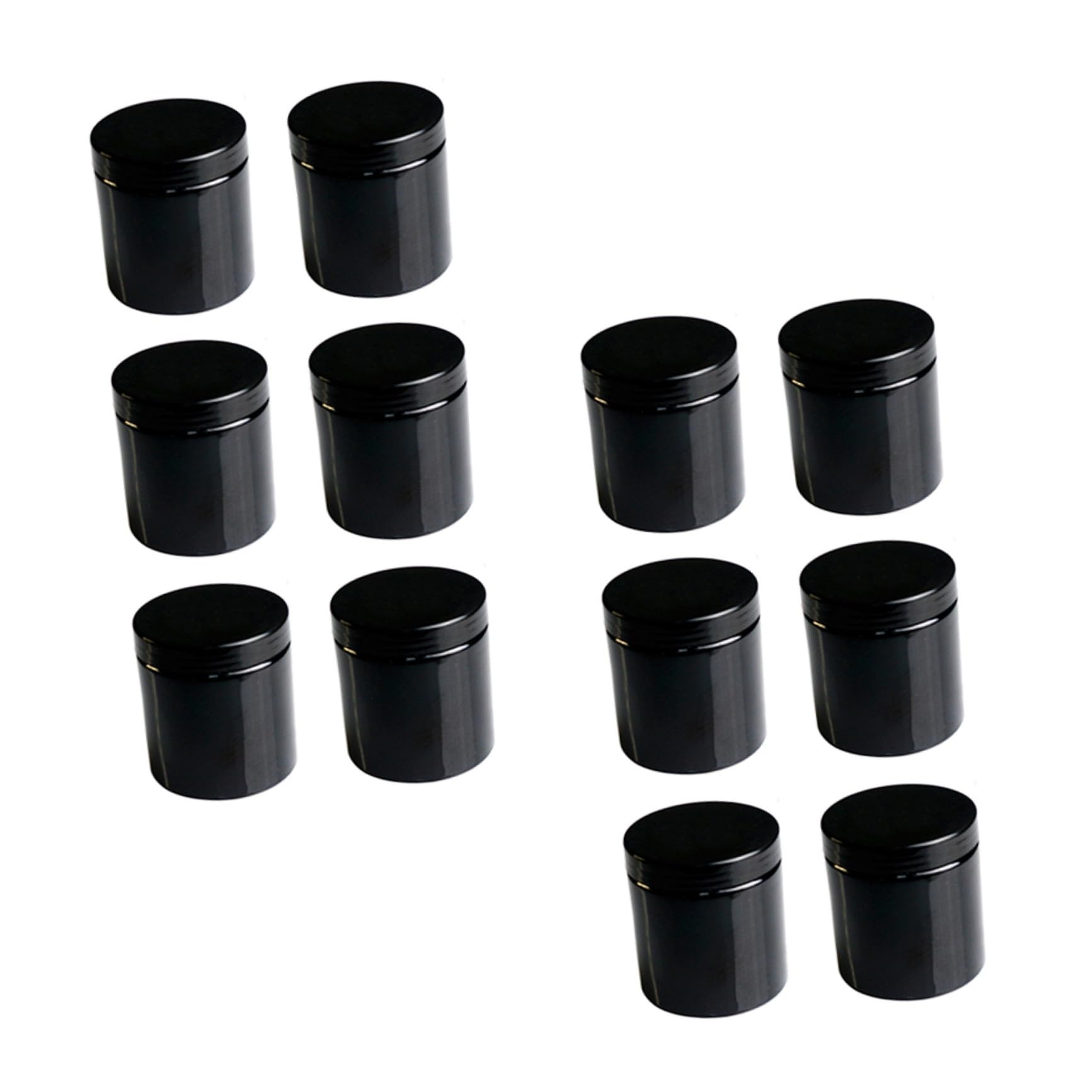 SHERCHPRY 12pcs Pot Cosmétique en Plastique Pet 500ml Noir Large Ouverture Facile à Nettoyer pour Voyage et Cosmétiques