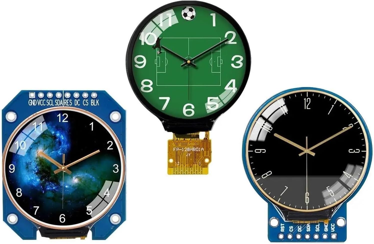 1.28 Inch LCD Module Round RGB 240 * 240 GC9A01 Driver 4 Wire SPI Interface 240x240 PCB(Square plate)