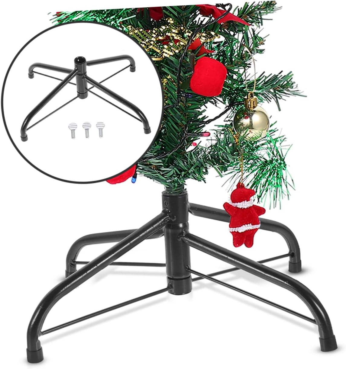 2pcs Christmas Tree Stand Base Support Holder for Holiday Decorations Sturdy Pedestal for Artificial Xmas Trees