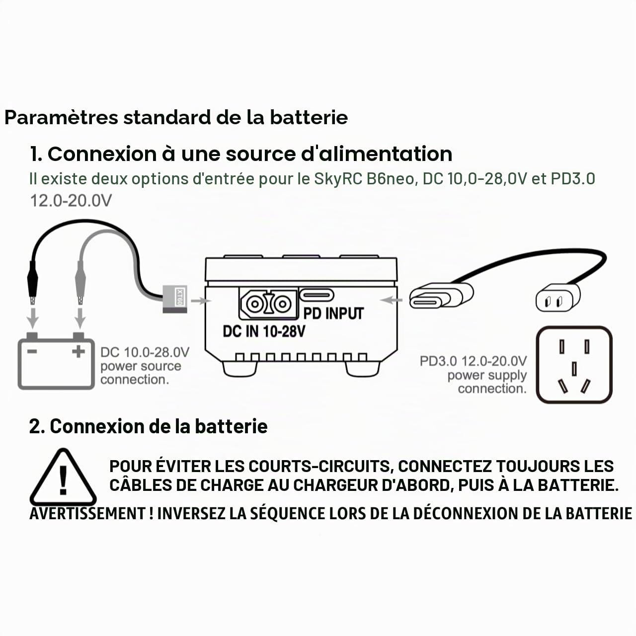 SKYRC B6 Neo2 : Chargeur Balance Lipo pour Batterie 1S-6S Lipo/Li-ION/LiHV, 1-15S NiMH/NiCd - DC 300W, PD 80W, Chargeur Intelligent, décharge et Stockage (Bleu-Rouge)