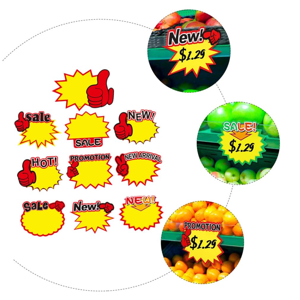 100stücke Preisetiketten Werbungsschild Auffällige Preisschilder Für Supermarkt Einzelhandel Fundraising Garage Schule Buntes Design