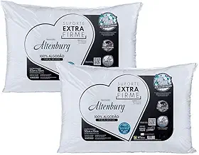 Kit 02 Travesseiros Altenburg Suporte Extra Firme 0,50x0,70m 180 Fios