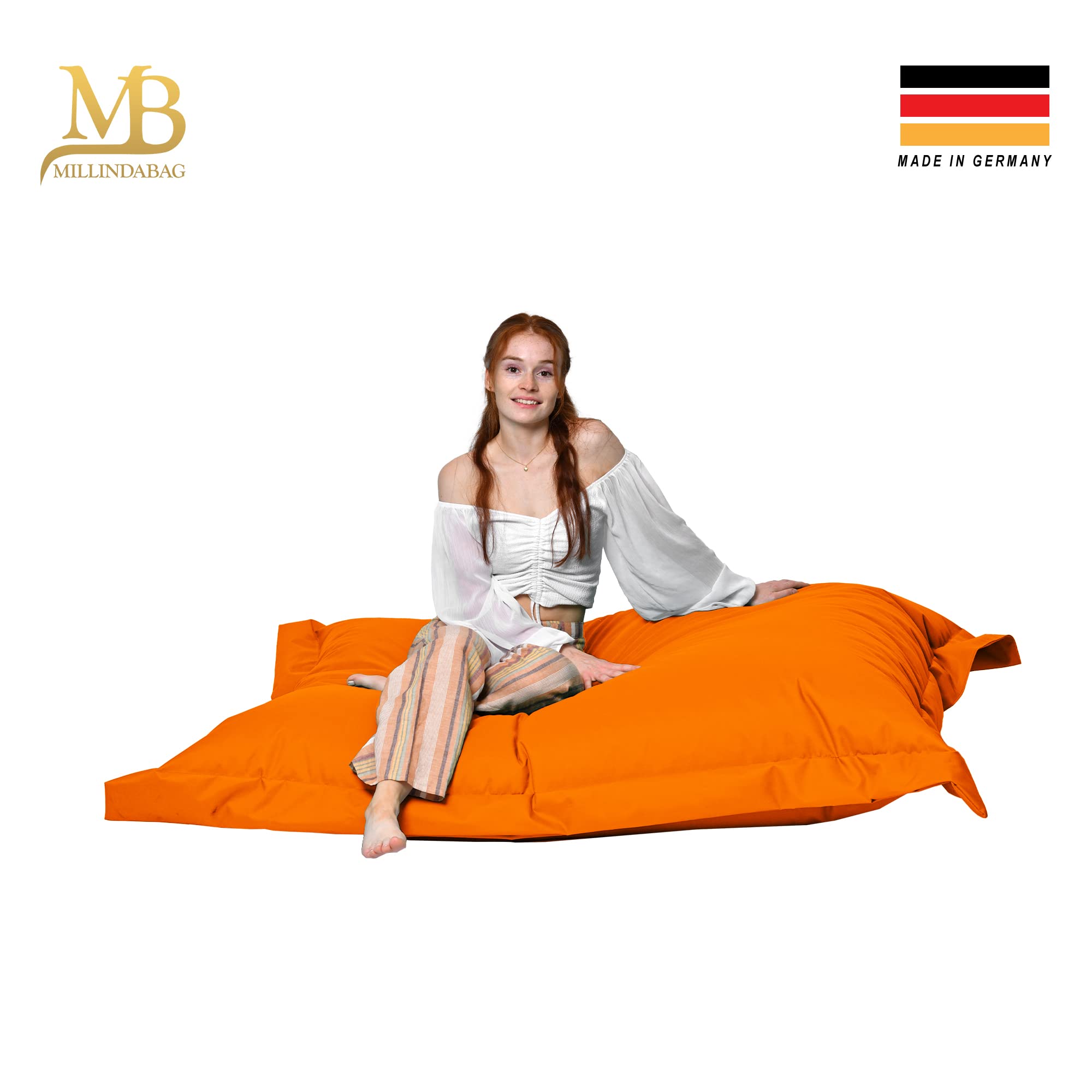 Rechteckig Sitzsack für Kinder Jugendliche Erwachsene Beanbag Sitzen Liegen Indoor Outdoor Gaming gefüllt Anthrazit L 120x160 cm