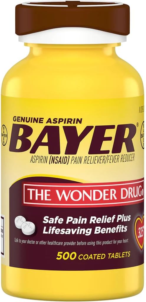 Bayer 325 mg Coated Tablets (500 Count)
