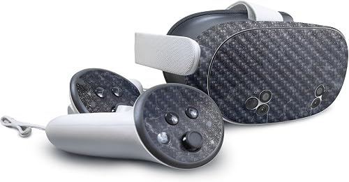 Carbon Fiber VR Skin Compatible with Meta Quest 3S - Dark Shimmer Marble - Premi