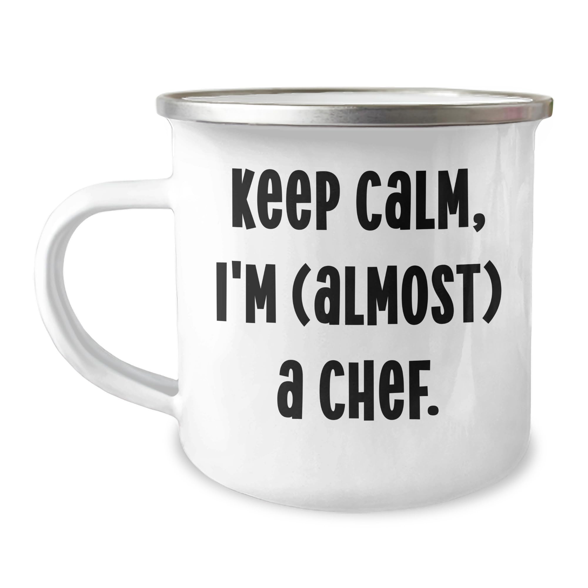 Gifts from Friends to Chef Christmas Camping Mug - Keep Calm, I'm almost a Chef., Funny Chef Gifts for Men