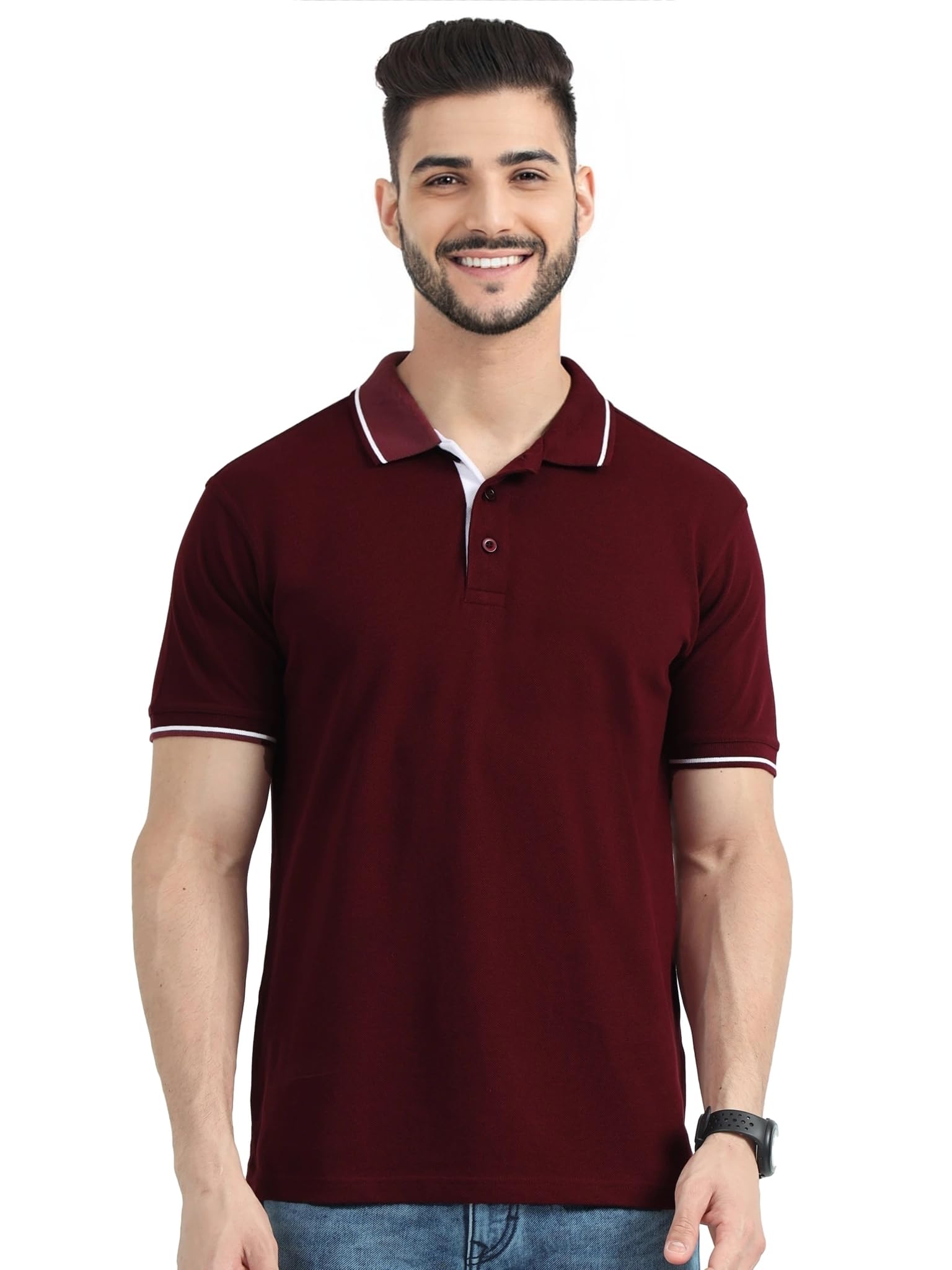 Lee Menâ€™s Bio Wash Organic Cotton Polo T-Shirt | Short Sleeve Regular Fit Solid Polo | Soft Breathable Fabric for Casual & Smart Wear in neutral