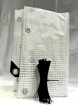 PINTO FERRAMENTA E-COMMERCE Telone Occhiellato Telo Multiuso per Esterno Impermeabile Rinforzato Trasparente Coperture Copri Legna Antipioggia Antistrappo Campeggio 100 FASCETTE OMAGGIO (3x5mt)