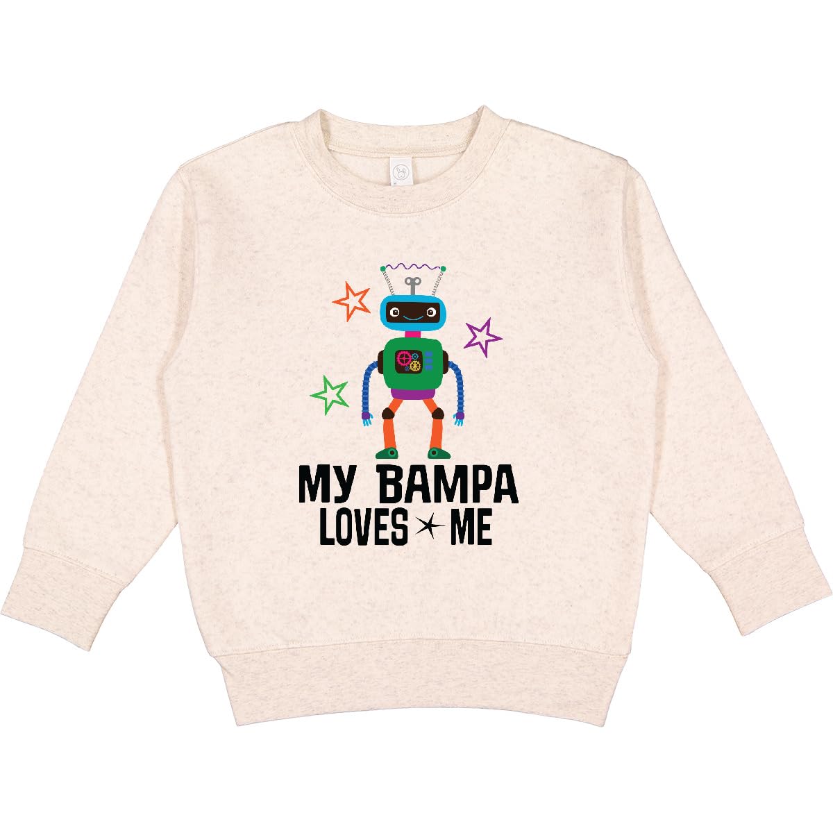 inktastic My Bampa Loves Me Grandson Robot Toddler Sweatshirt 4T Natural Heather 430cd