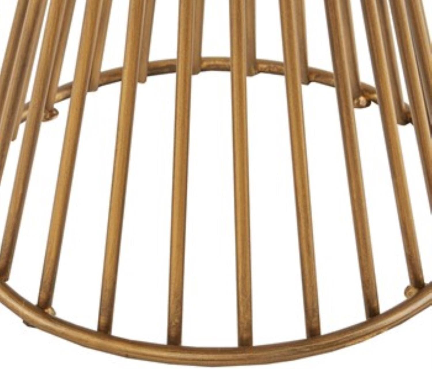 INK+IVY Mercer Accent Table - Wire Frame Pedestal Base, Round Top Modern Mid-Century Hour Glass Retro Design, 30" High, Bronze : Everything Else