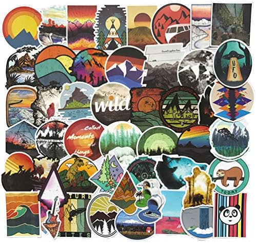 Nature Outdoor Laptop Stickers Wilderness Hiking Camping Travel Adventure Suitcase Vinyl Car Skateboard Motorcycle Bicycle Luggage Guitar Bike Decal