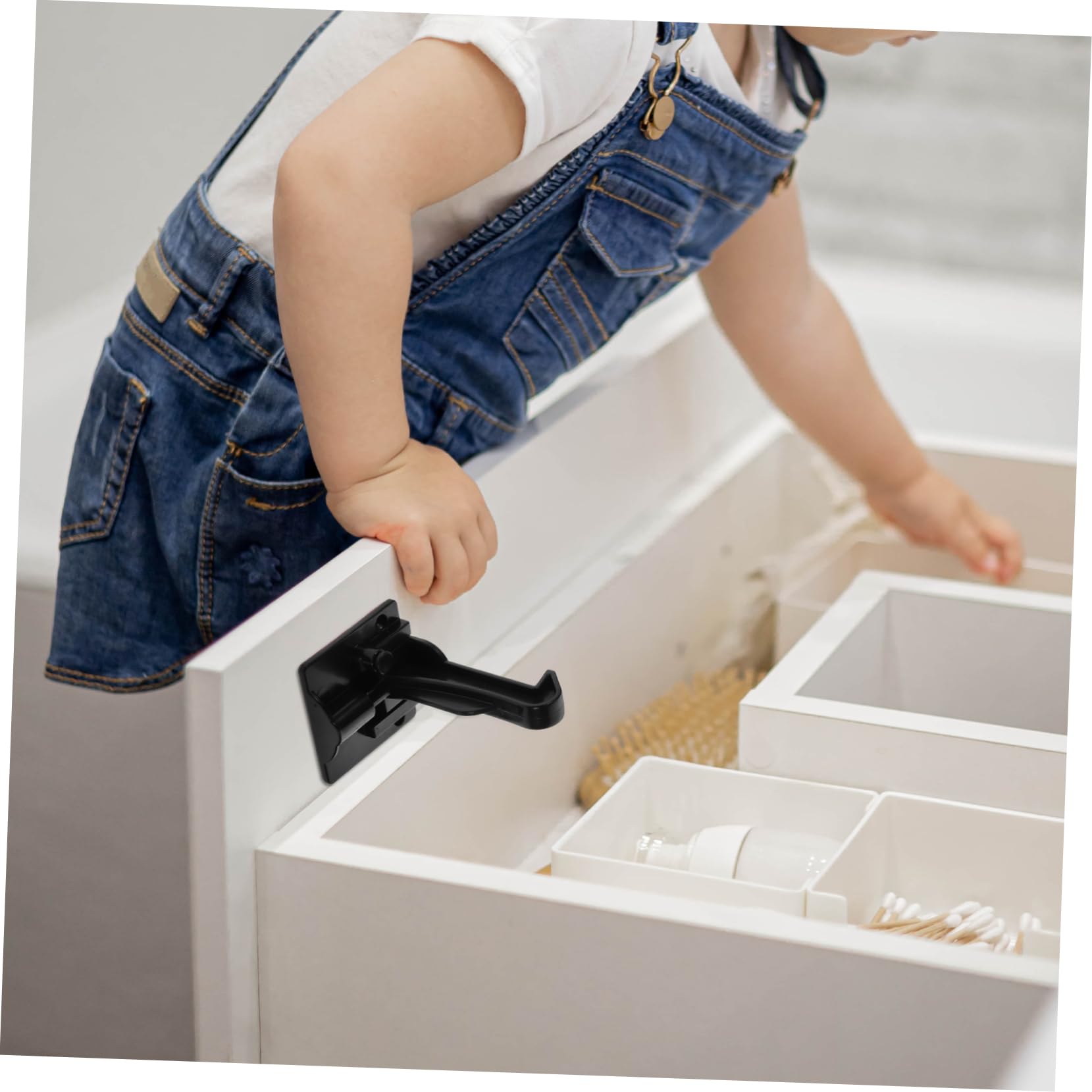 12 Pièces Serrures de Sécurité pour Garçon Fille Verrous Invisibles pour Tiroirs et Placards Installation sans Perçage Protection pour Bébés et Tout Petits