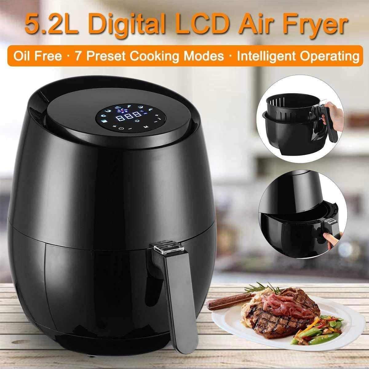 Air Fryer Includes Basket Divider, touch Digital Controls, Timer And Adjustable Temperature Control