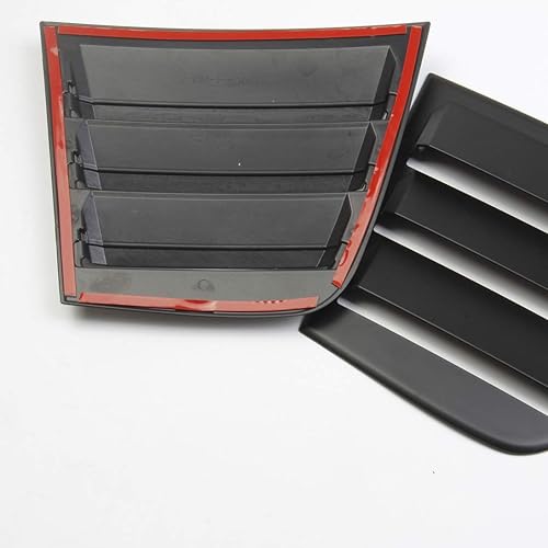 Miniatura 7 de Persianas laterales para ventana, rejillas de ventilación con forma de scoop, cubiertas protectoras de ABS para Dodge Charger 2011-2021 (Negro)