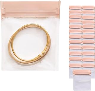 25 PCS EVA Plastic Packing Bags, Transparent Sealable Pouches Ziplock Storage Bags, Anti Tarnish Resealable Poly Bags for Holding Jewelries Watches Bracelets (3.46x4.1")