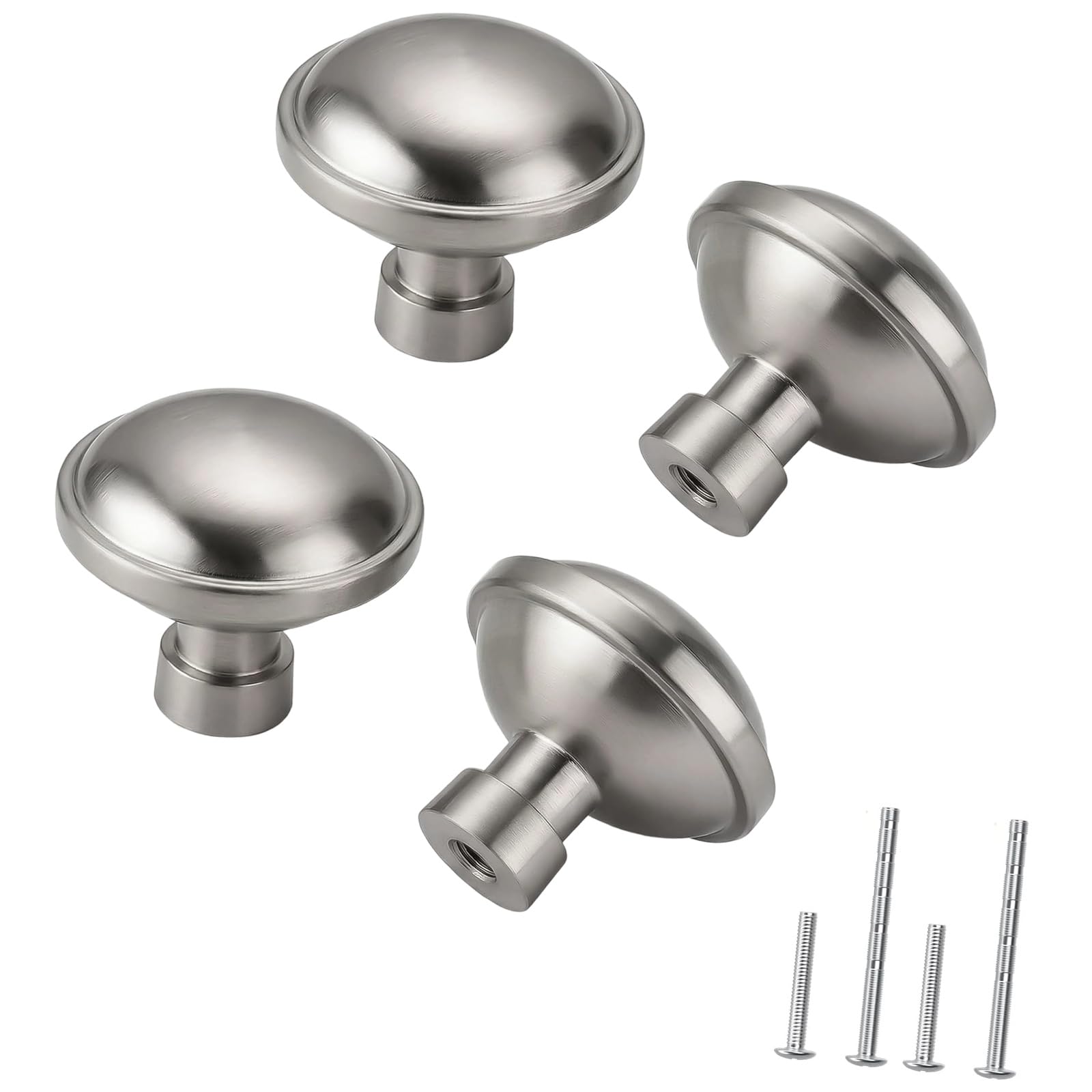 Shyyoulqe Chrome 4Pcs Furniture Drawer Decorative Handle Metal Alloy Dressers Knob Modern Cabinet Pull Handle Hardware Modern Drawer Pull Handles