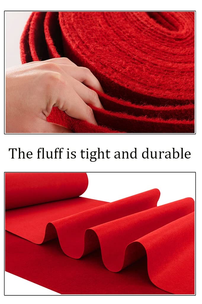 Tappeto per Matrimonio Tappeto da Sposa in Rotolo Rosso da 1 Metro, Tappeto Decorativo Spessore 2,5 mm, Adatto for Natale/Chiesa/Celebrazione di Eventi (Size : 1x5m)