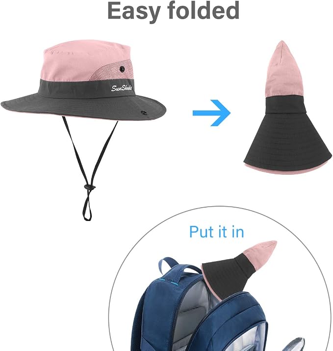 3 piezas sombreros de ala ancha para mujer con coleta miniatura 6