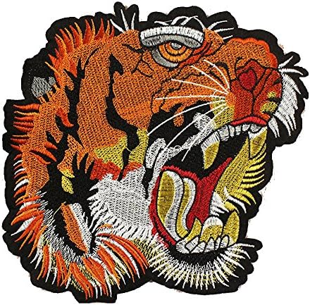 Embroidery Lace Flower Applique Sew On Patches DIY Collar Bust Dress Bag Shoes Craft Decor DIY Handmade Materials(Tiger)