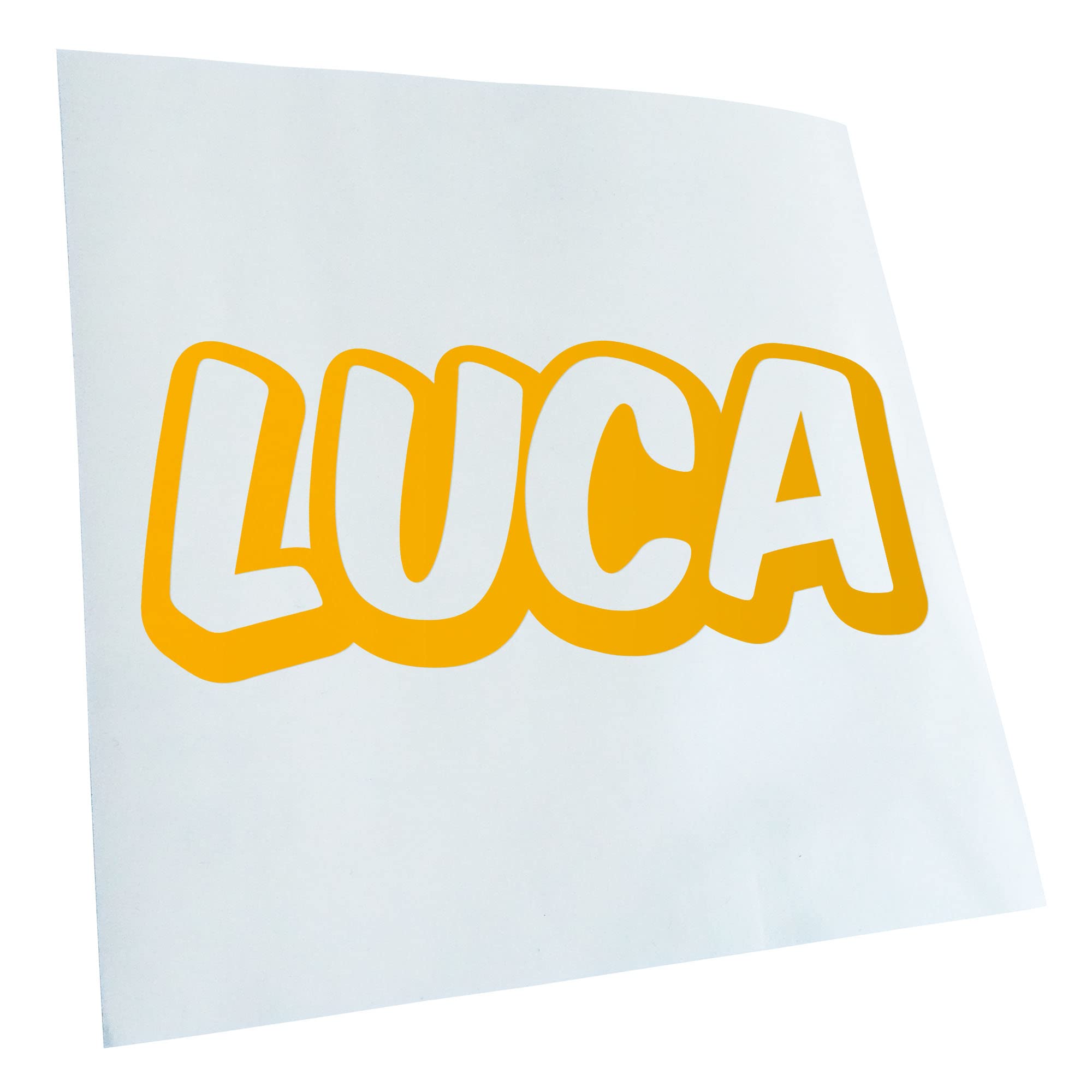 Kiwistar Luca First Name Boys Sticker 25 Colours Neon Matt