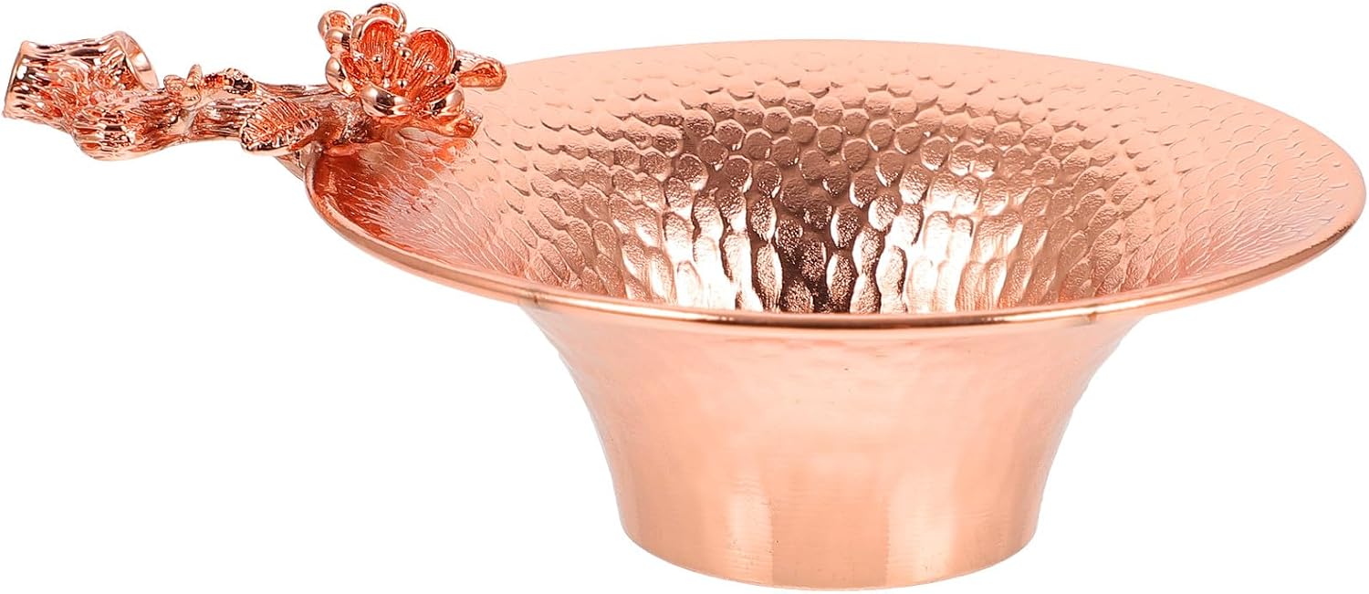 TOYANDONA Copper Tea Strainer - Blossom Design Tea Infuser Filter Practical Teaware Supply for Home Kitchen Accessory