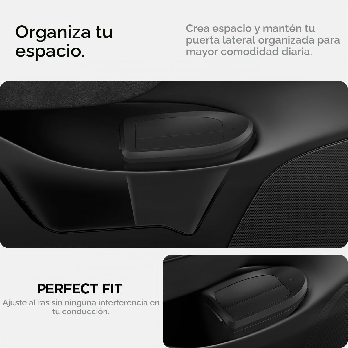 Spigen Papelera para Puerta del Coche Tesla Model Y 2020–2024 (Solo Lado del Conductor) – Diseño Compacto para Interior del Vehículo con 50 Bolsas Desechables Incluidas