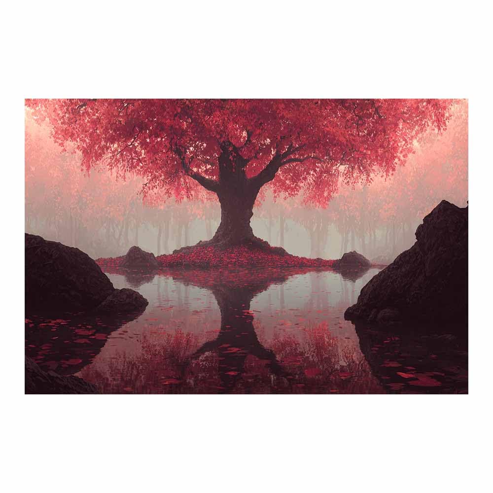 PUQAAEO Tree Of Life Wall Art Colorful lights tree Modern Abstract Print Poster,Aesthetic Wall Art For Farmhouse Home Wall Hanging Decoration Supplies(Multicolor)-60x90cm Unframed