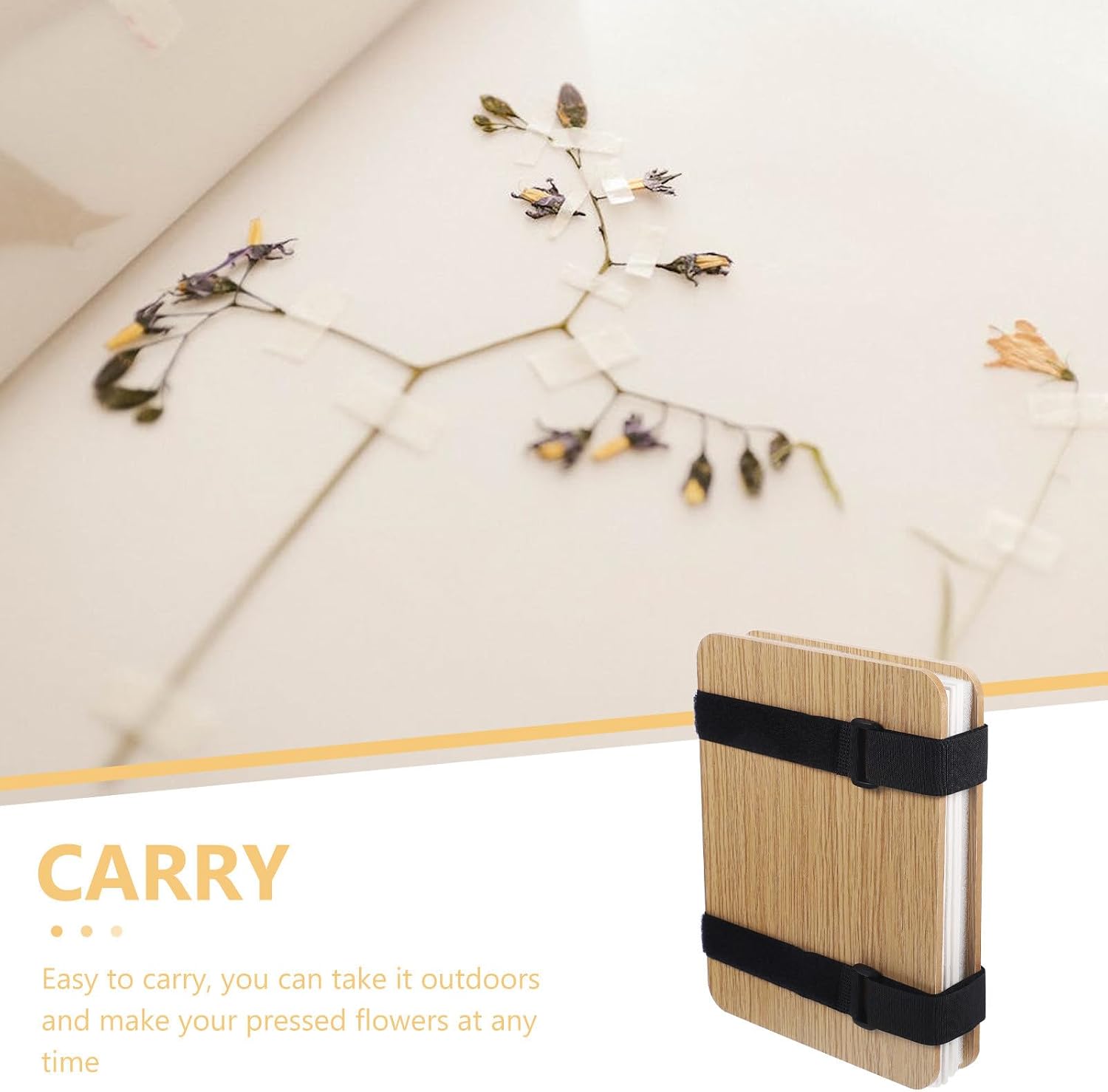 SOPOTUTU Flower Press Kit with Lower Press and Plant Specimen Tools for DIY Flower Preservation A5 Size Pressing Plate Set for Crafting and Leaves