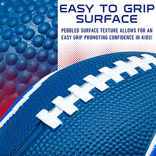 Image of Franklin Sports NFL Football - Kids Foam Football - Soft Junior Size 8.5 inch Ball with 3D Logos - Perfect for Gameday + Tailgates