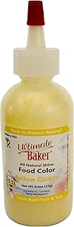 Ultimate Baker All Natural Yellow Food Color Powder - Vibrant, All Natural Color for Cakes, Baking, Decorating & DIY Treats – Home or Professional Use (12grams)