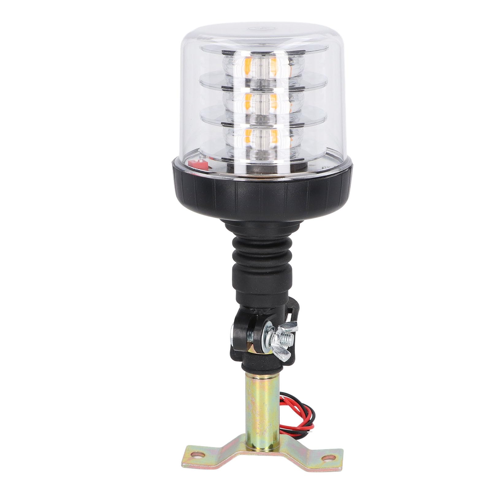 Luz LED giratoria de 54 W con rotación de 360 grados, baliza de advertencia de emergencia con 18 LED de alta potencia, CC 12–24 V, para seguridad del tráfico en obras y vehículos