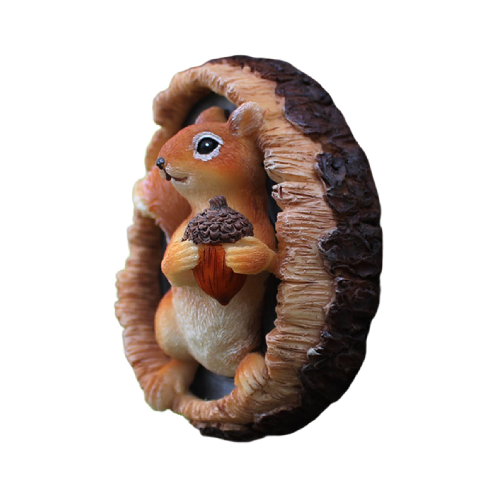 Wedhapy outdoor ornaments 1pc Squirrel Wall Mount Garden Statues For Outside, Polyresin Squirrel Home Decor And Outdoor Ornaments, Ornament For Garden Decor