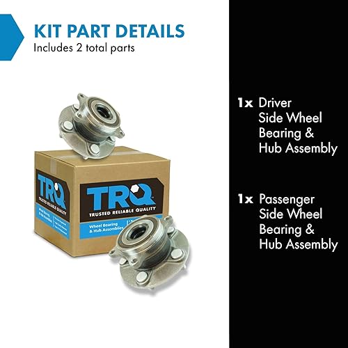 Vista 939 de TRQ Juego de 2 rodamientos de rueda trasera y conjunto de cubo con sensor ABS compatible con Ford Transit Connect 2014-2018