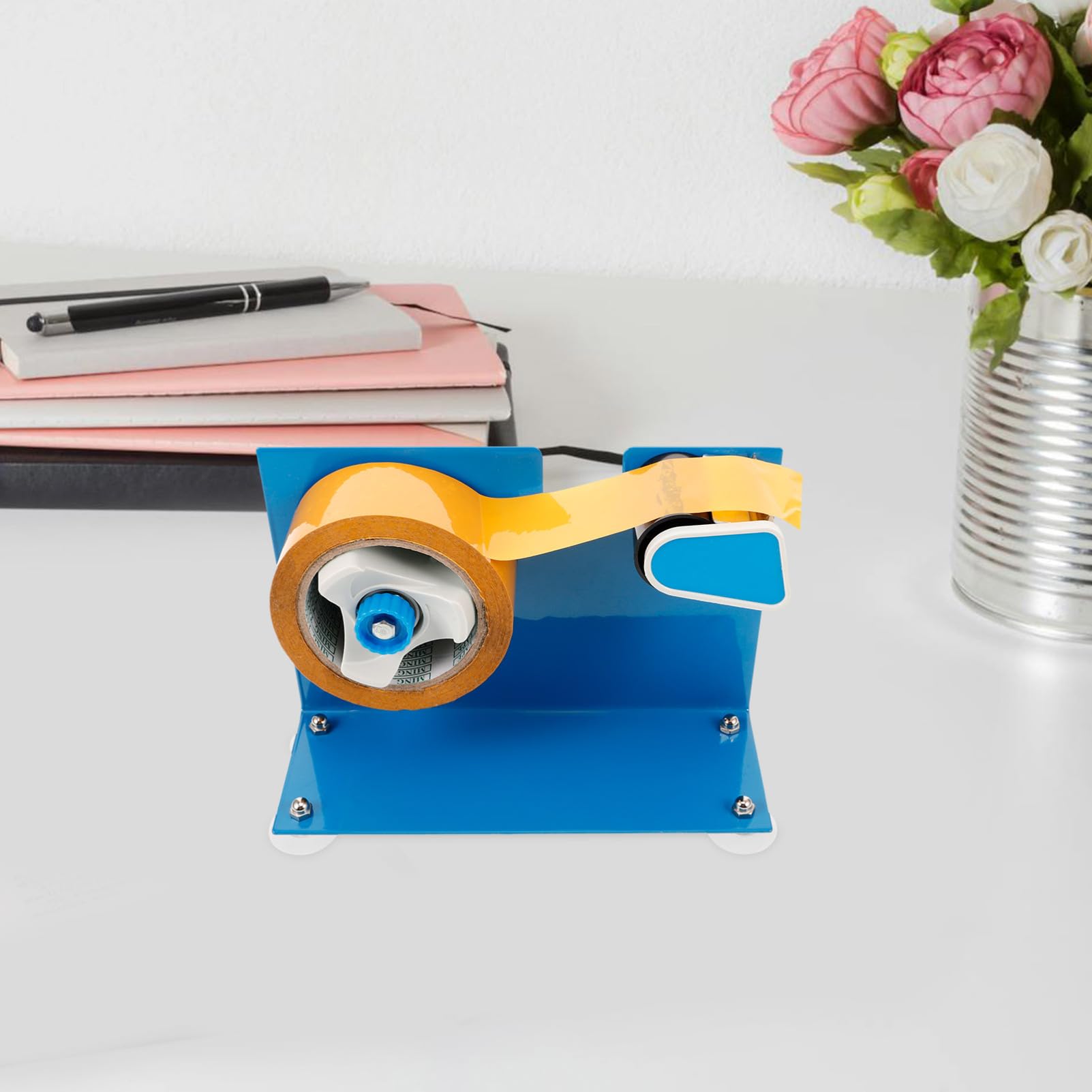 NUOBESTY Distributore Automatico di Nastro Adesivo da Tavolo con Supporto per Nastro Adesivo Seghettato Largo 5 Cm Compatibilità