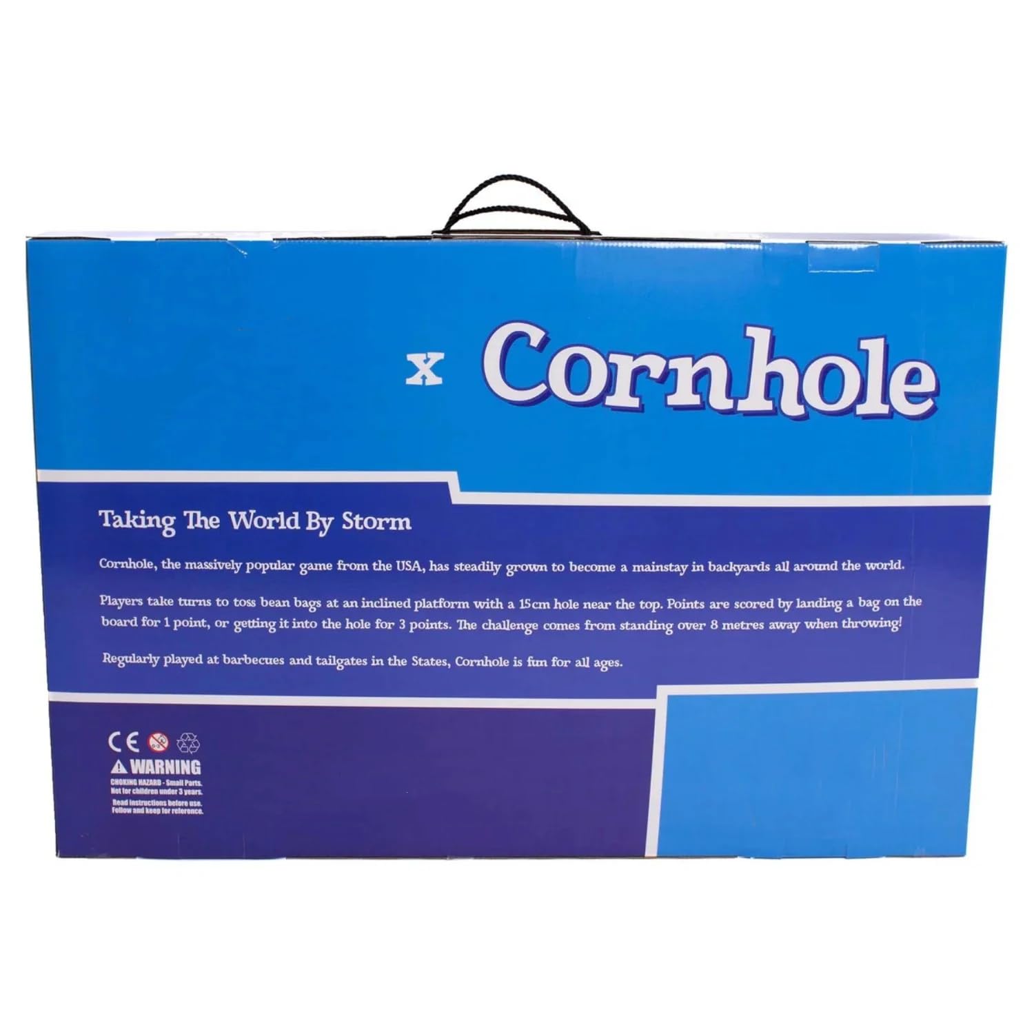 Cornhole Spiel Set mit 2 Wurfbrettern und 8 Wurfsäckchen, Wurfspiel Outdoor für Familie, Freunde, Party und Camping