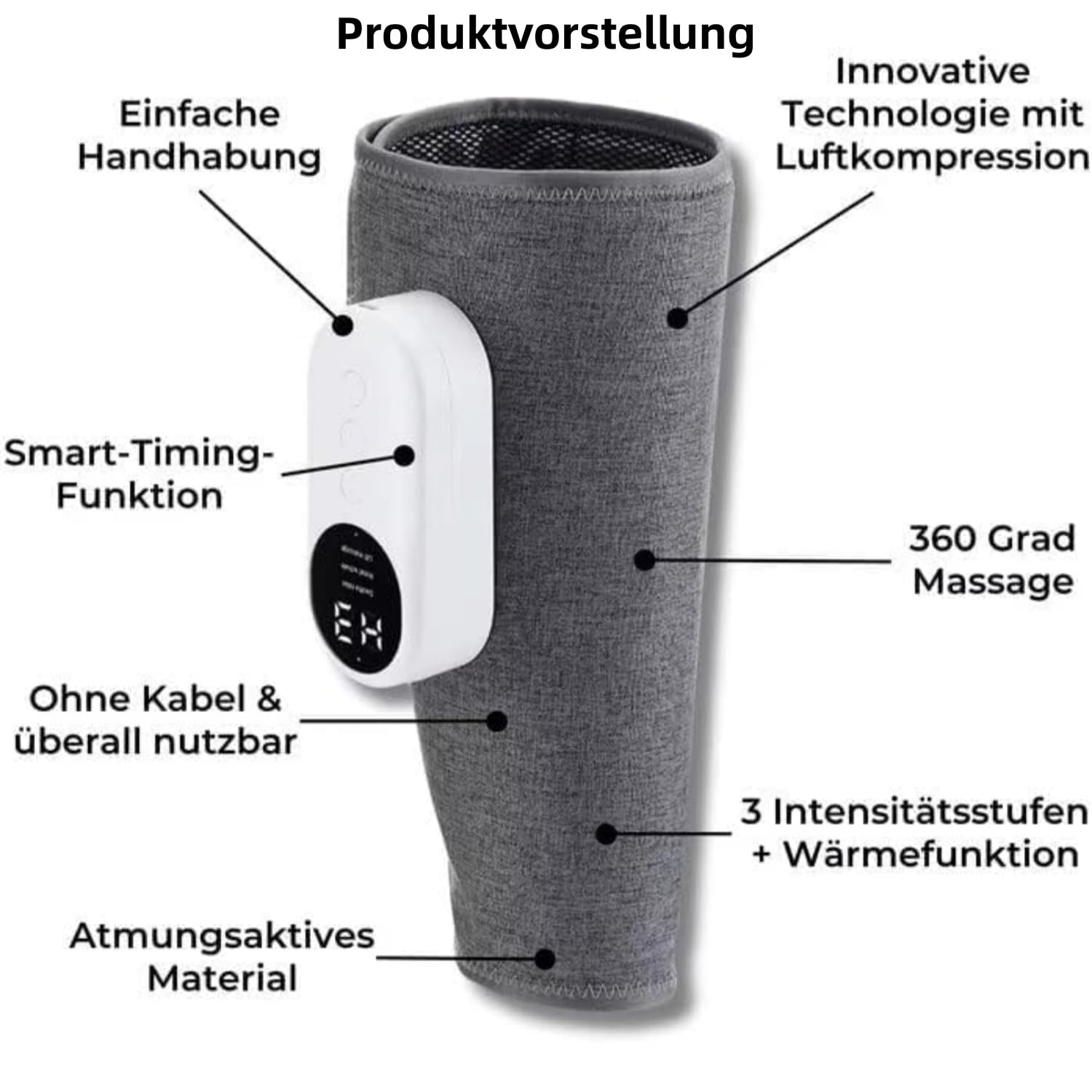 Minasa 3-in-1 leg massager für schmerzfreie und vitale Beine,Müdigkeit in den Beinen zu lindern und Ihnen nach einem langen Arbeitstag neue Energie zu geben. (1 Stück)