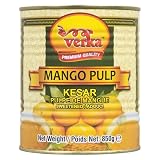Verka Kesar Mango Pulp, 850g | Sweetened | Real Fruit | No Preservatives