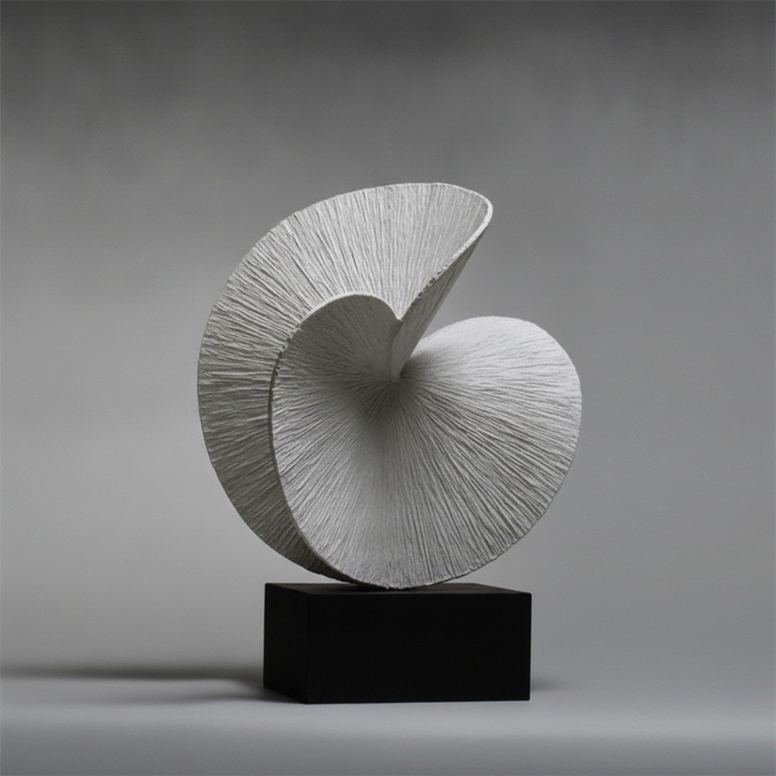 Baoblaze Scultura Foglia Decorativa Ornamento Statua Soprammobile con Base in Resina Sintetica Contemporaneo E Scultorea Adatta per Salone Ingresso Studio Consolle, Smooth Geometric