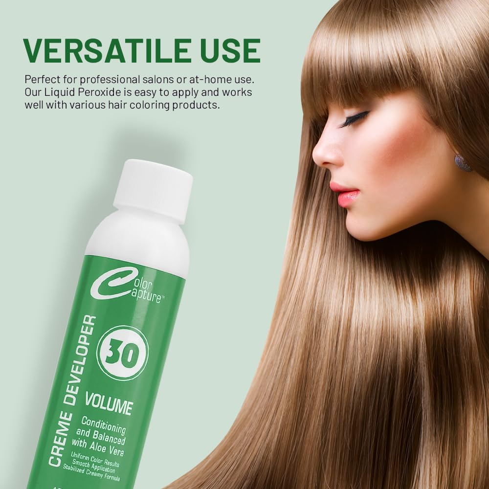 – 30 Volume Creme Developer with Conditioning Agents and Aloe Vera - 4oz