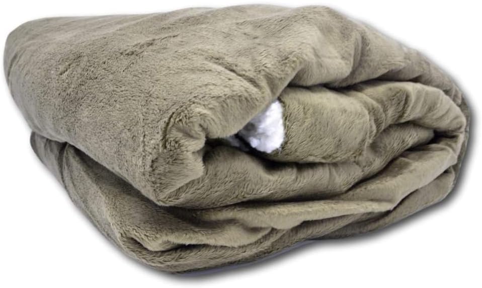 Tache Sherpa Throw Blanket Green Solid Dark Olive Green Cozy Super Soft Warm Evergreen Micro Fleece and White Sherpa Couch Throw Blanket - 50 x 60