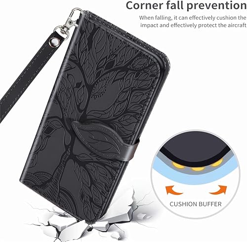 Miniatura 7 de Funda para Samsung Galaxy A52, Samsung A52 5G  A52 4G  A52s 5G Funda tipo cartera, MEUPZZK en relieve de piel sintética de alta calidad atril