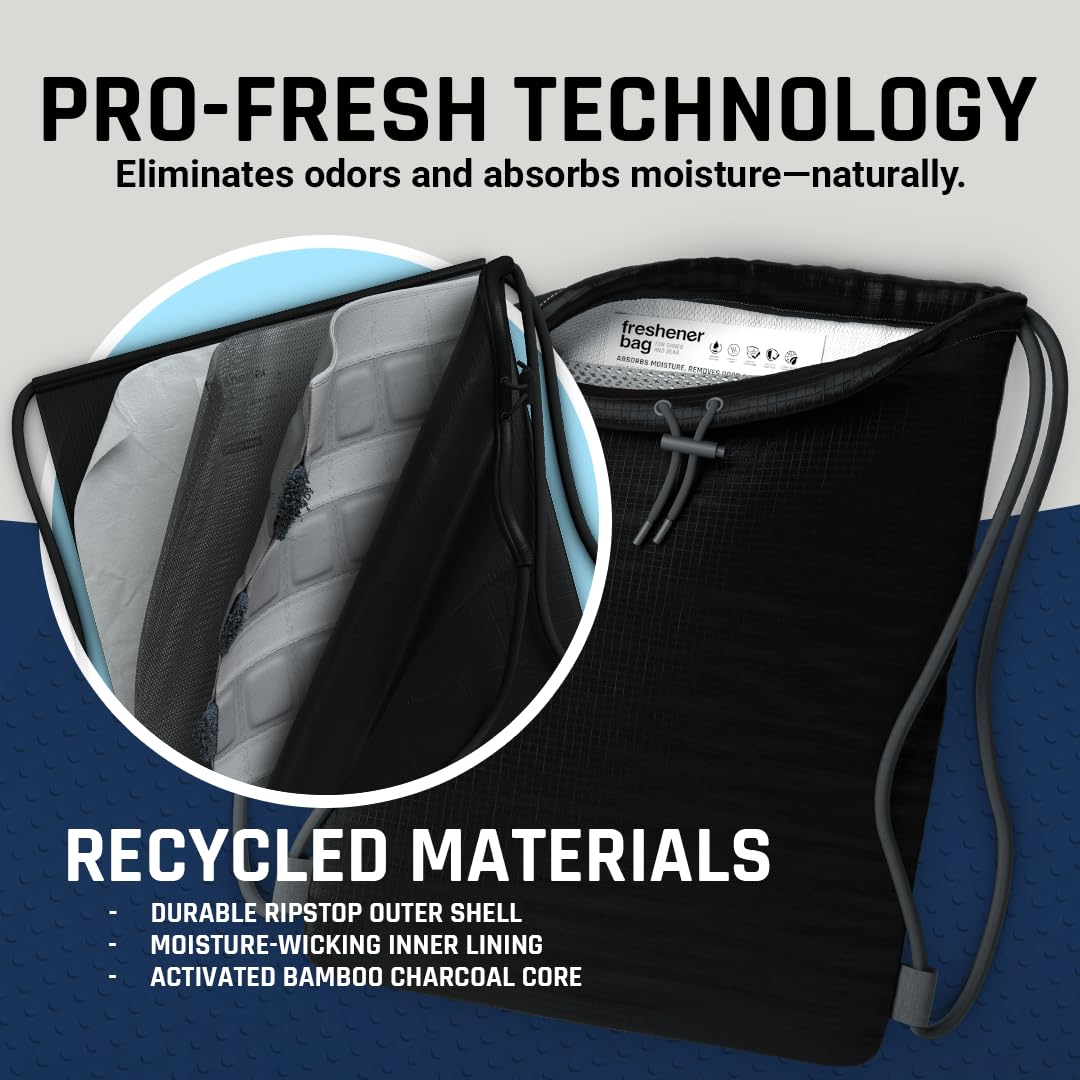 SmellWell by Midland - Torba odświeżająca do obuwia, odzieży i sprzętu Rozmiar XL 20 litrów (39x50 cm) - Freshener Bag XL Solid Black 6109