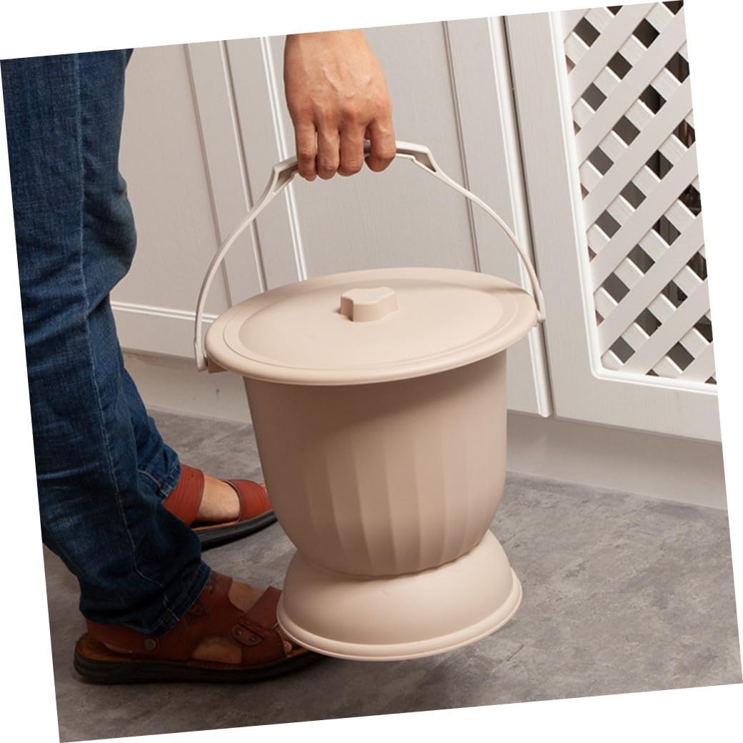 Odor-Proof Chamber Pot Lid for Adults and Children Portable Urinal for Home Use Handheld Night Urine Pot for Bedroom Storage Urine Container